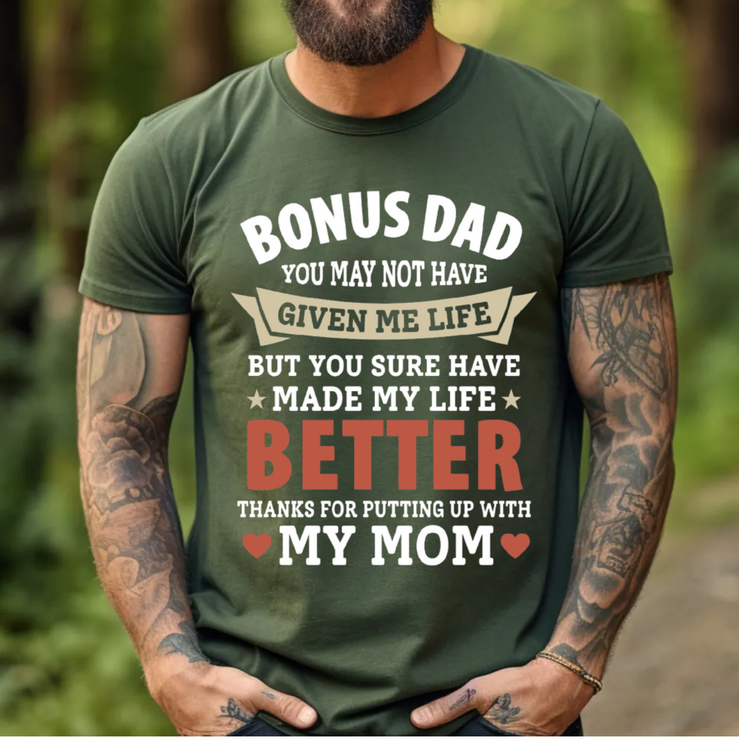 Bonus Dad You May Not Have Given Us Life But You Sure Have Made Our Life Better Svg Eps Dxf Png Step Dad The One Who Stepped Up Fathers Day, Unisex Short Sleeve Tee, Crewneck Top